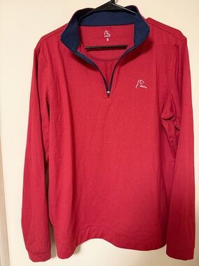 Rhoback Men's Heather Red Quarter-Zip Sweater